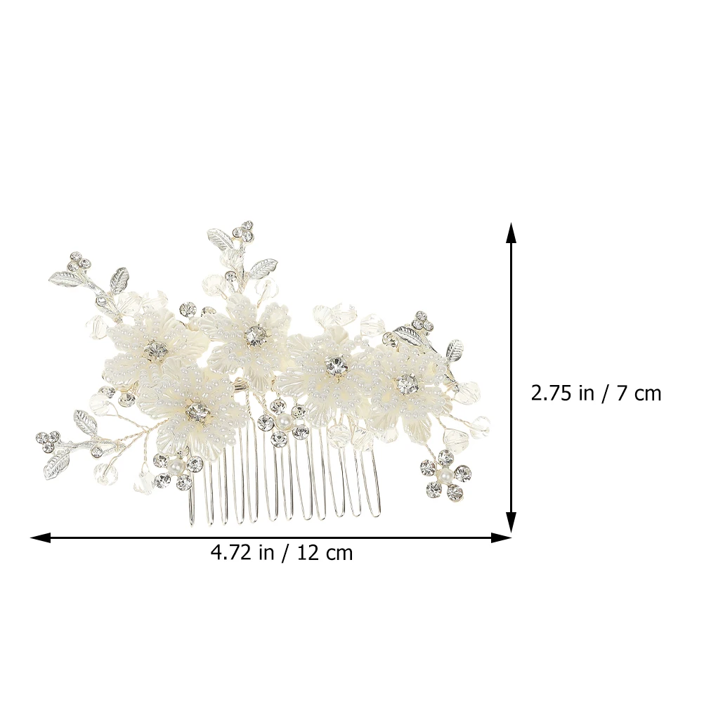 

Elegant Floral Hair Comb For Women Wedding Bride Bridal Headpiece Accessories Insert Prom Birthday Party Costume Cosplay
