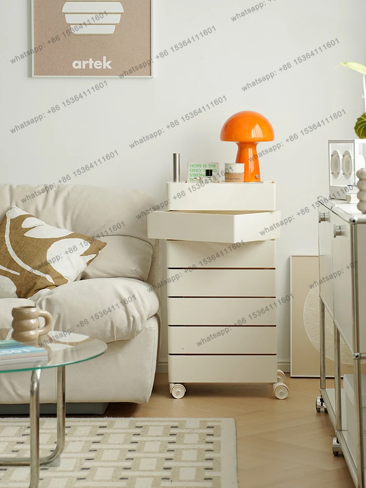 12Creative Rotational Movable Locker Modern Minimalist Bedside Living Room Cosmetic Storage Chest of Drawers