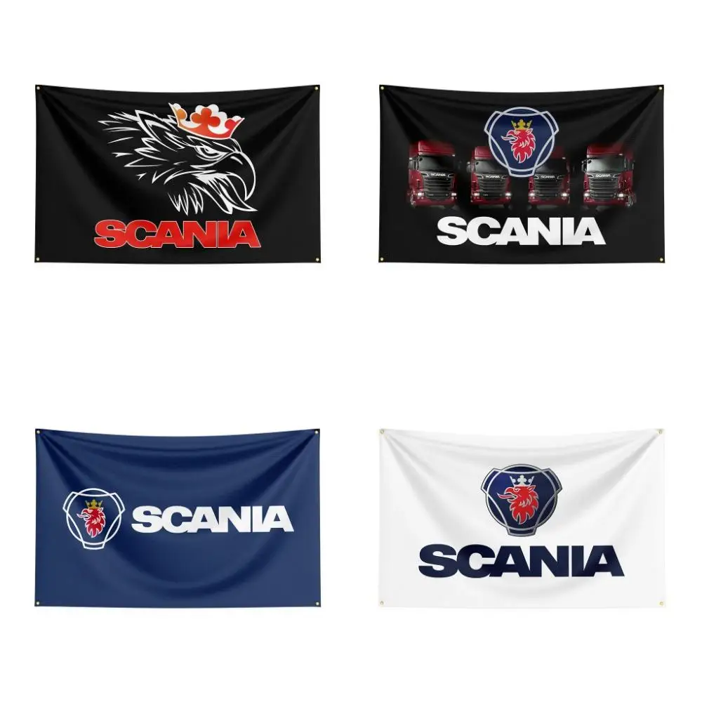 Bandeira do poliéster para a decoração, bandeira do carro do Scania, 3x5 ft