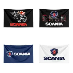 Bannière en polyester Scania Car Feel pour la décoration, 3x5 Fts