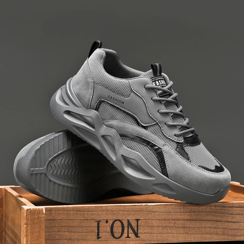 

Men's Comfortable Work Shoes Outdoor Breathable All-match Solid Color Sneakers Men's Fashion Designer Casual Platform Shoes 2025