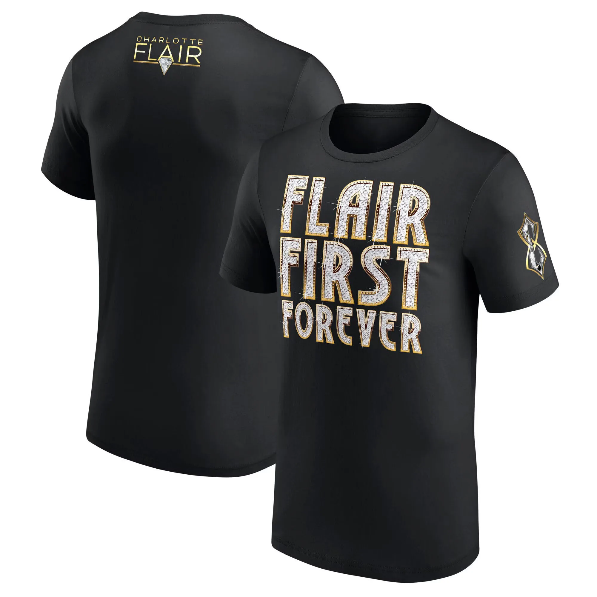 Men's Black Charlotte Flair Women's Royal Rumble 2025 Winner T-Shirt Summer Short Sleeve Tee Shirts Children Clothes Tops