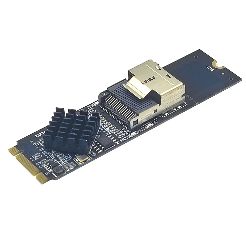 NEW M.2 NVME to Mini SAS SFF-8087 Expansion Card Support 4 Port SATA3.0 6Gbps HDD SSD SATA Controller SFF8087 to M2 NVME Adapter