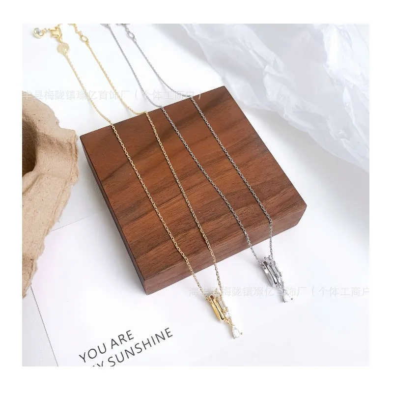 

Shijia New Product Series Necklace Crystal Inlaid Water Drop Pendant Accessories Clavicle Chain Female Seiko Light Luxury