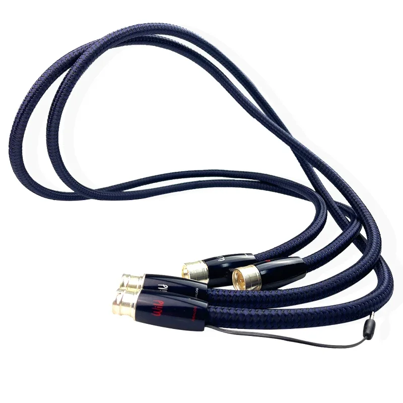 Par de cables equilibrados XLR Wild Blue Yonder, línea de interconexión de Audio HiFi plateada PSS con sistema de disipación de ruido de 72V