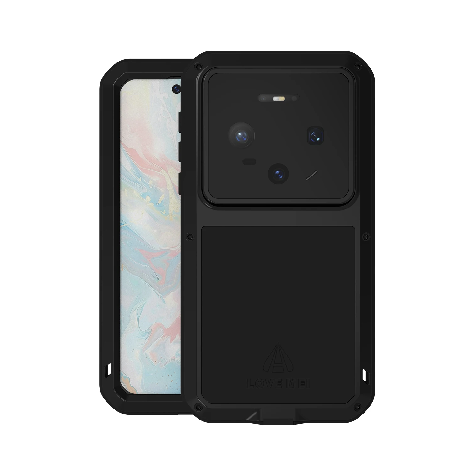 

Love Mei Case for Huawei Mate 80 Pro Max 70 60 50 40 Military Grade Metal Protective Shell Silicone Shockproof Dustproof