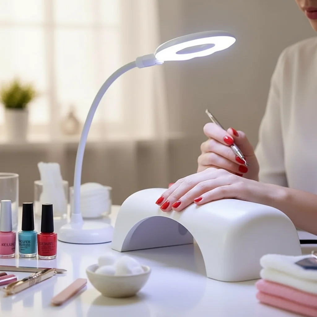 USB LED Nail Lamp Portable Foldable UV Nail Dryer 8 LEDs Curing Light for Nail Art Salon Tools