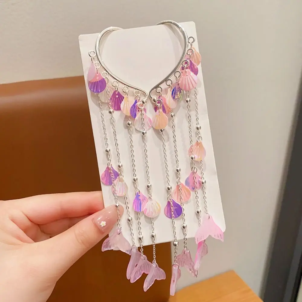 Pince à cheveux en forme de sirène pour enfants, pince à cheveux mignonne de haute qualité, accessoires avec nœud doux, Barrett créatif féerique pour enfants