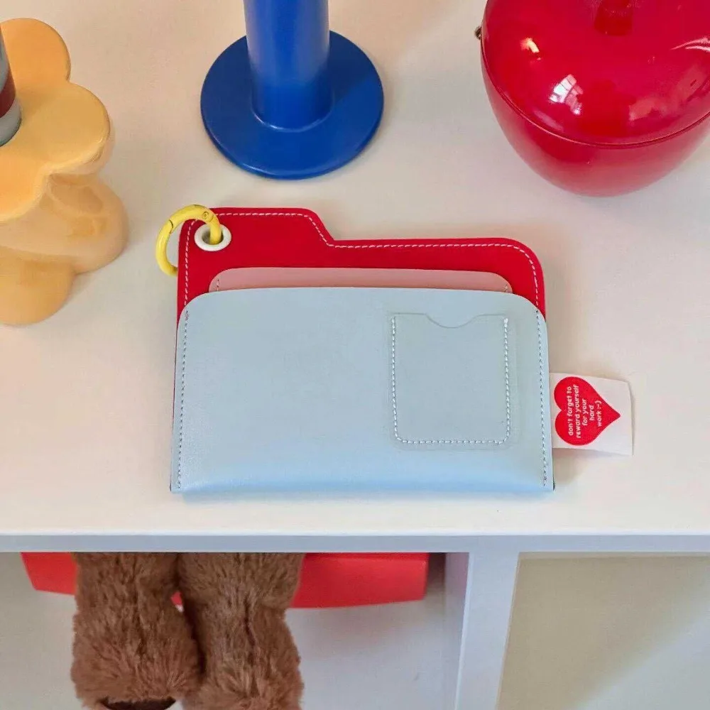 

PU Leather Card Holder Ultra-thin Lightweight Passport Protector Multi-card Holders Candy Color Passport Holder