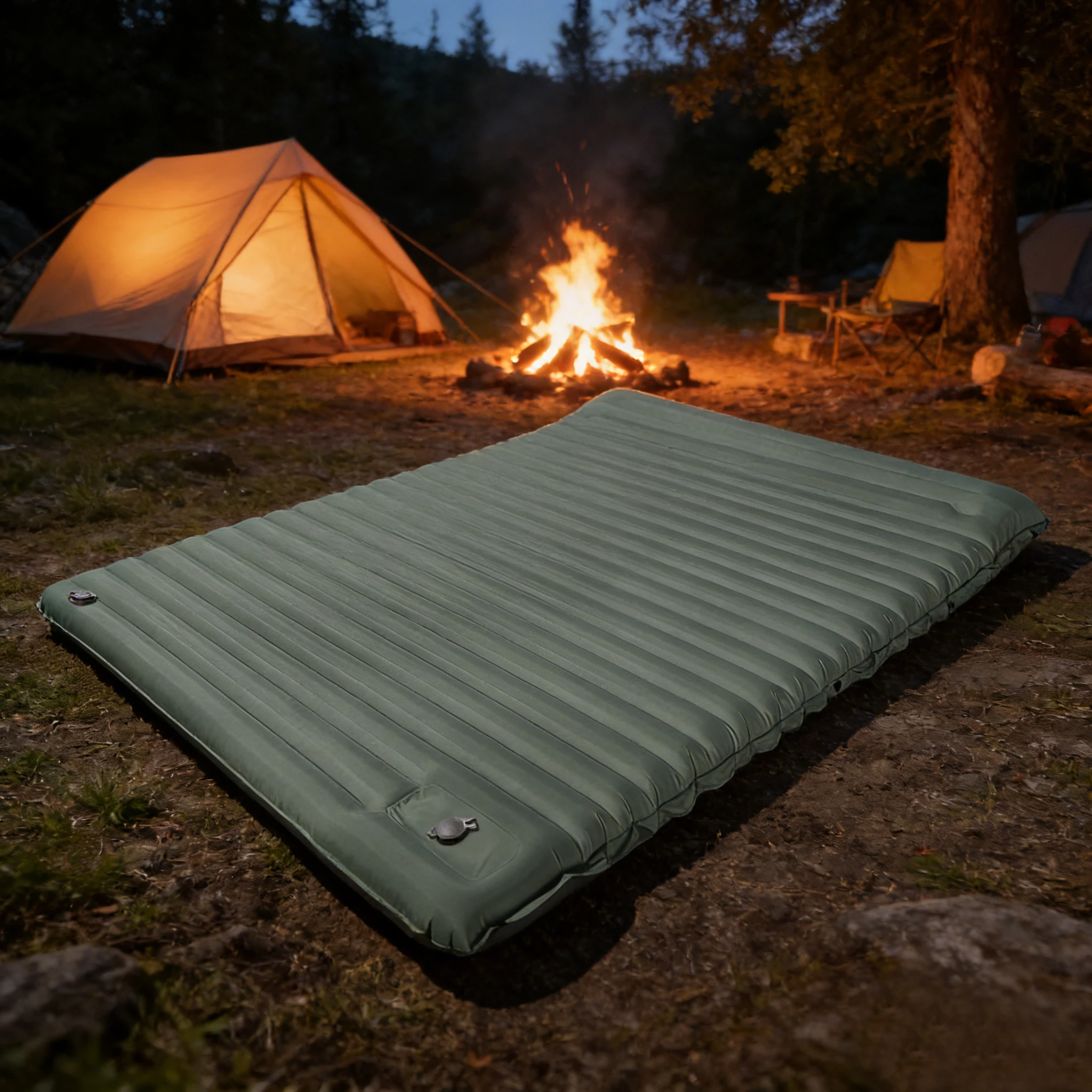 4 Zoll Dicke Doppelte Aufblasbare Luftmatratze - Schnell Aufblasbare Camping-Schlafmatte Tragbar für Wandern und Reisen – Detail 3