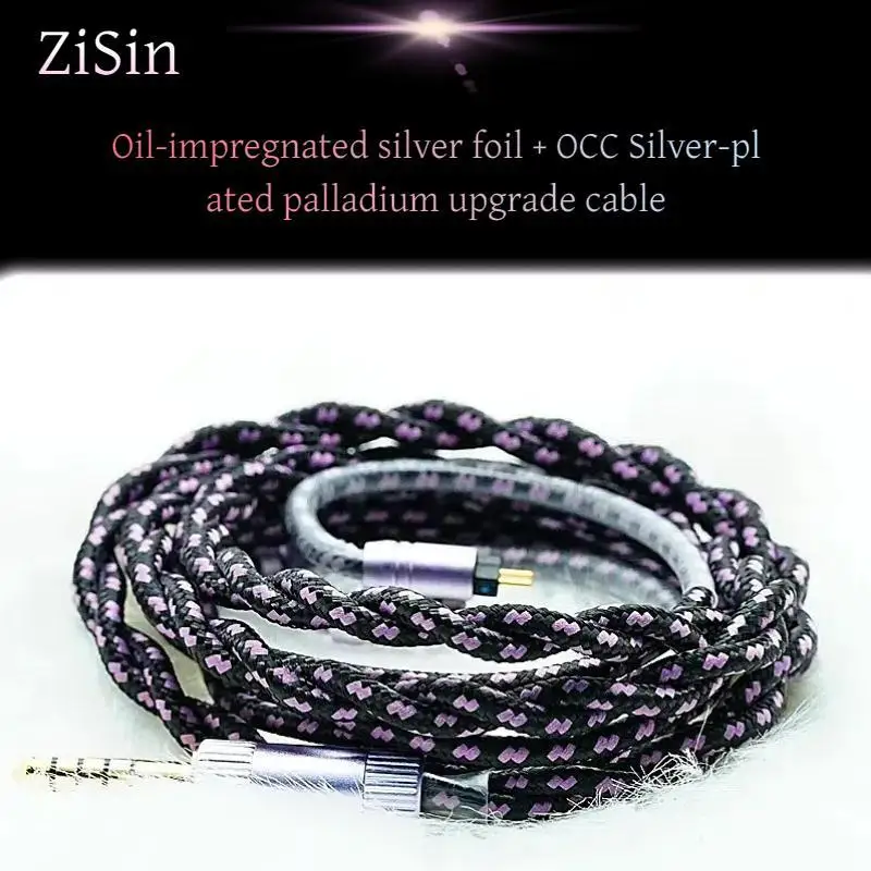 ZiSin 2-Core Litz HIFI Earphone Upgrade Cable With 3.5/2.5/4.4mm MMCX/QDC/TFZ 0.78 2Pin For MK4 Legacy2 Blessing3 Variations