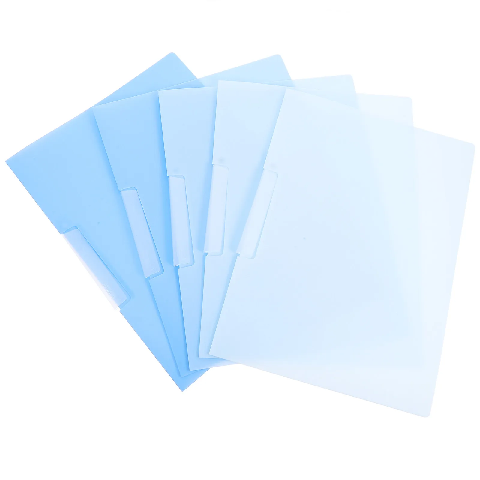 5Pcs Blue A4 Rotating Side-Open File Folder with Snap Buckle Large-Capacity Document Organizer for Office School Legal Reports