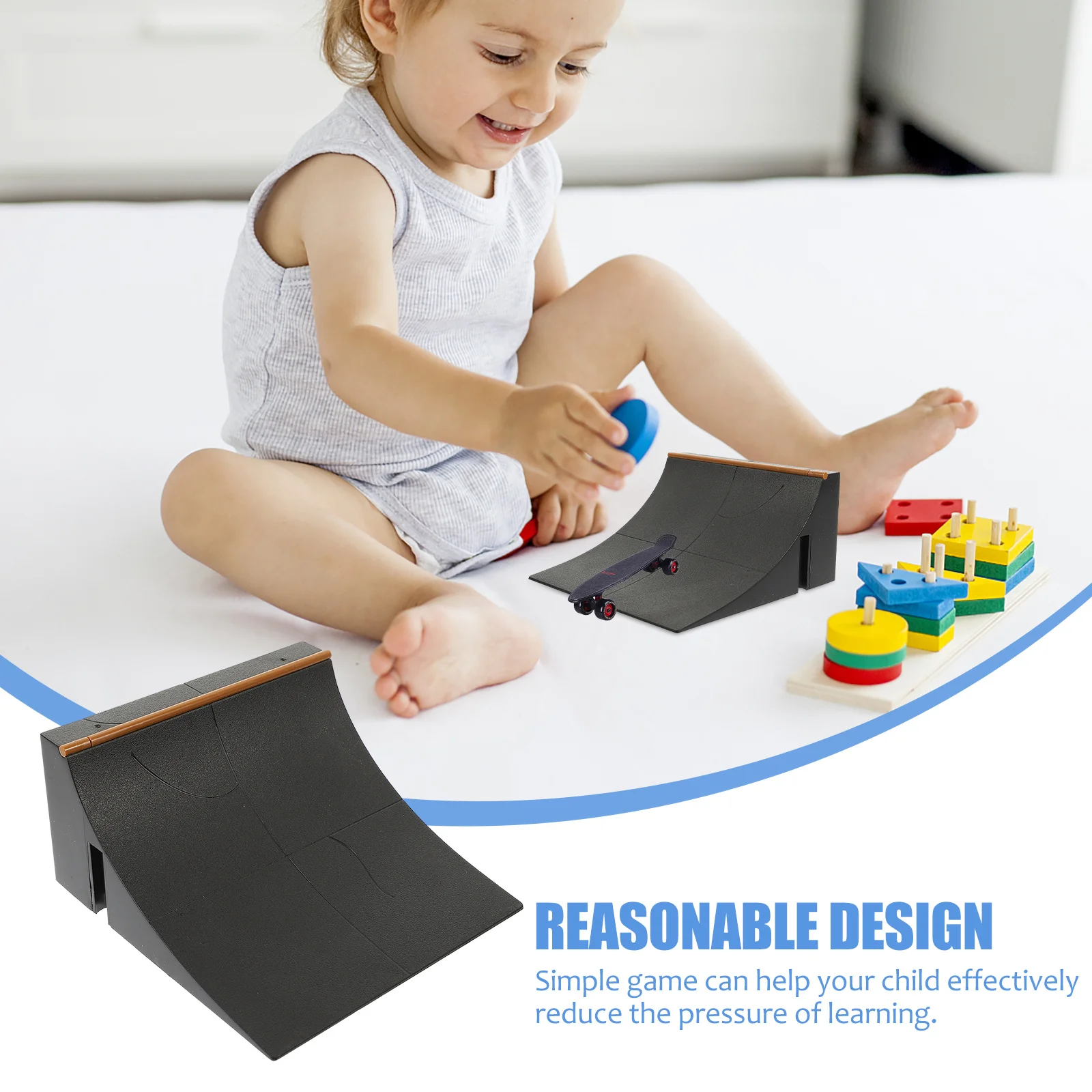 

Креативный скейтборд на палец, реалистичная рампа, дизайн препятствий для координации детей, гибкость, забавные практические инструменты