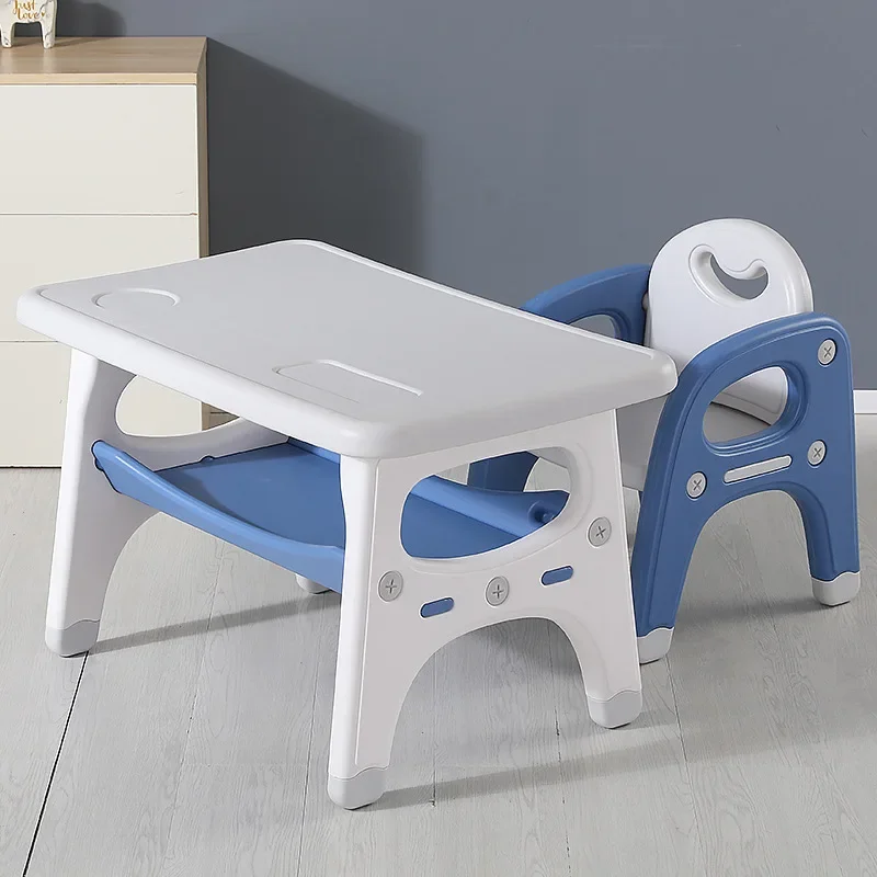 Ensemble de table et chaise carrée pour enfants, bureau épaissi pour apprendre à la maison