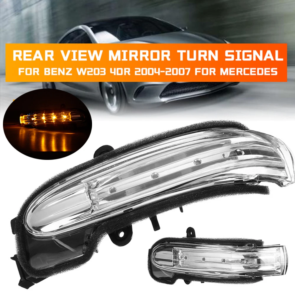 

Car LED Door Wing Rearview Mirror Light Turn Signal Indicator Side Lamp For Mercedes Benz W203 4Door 2004-2007 A2038201521