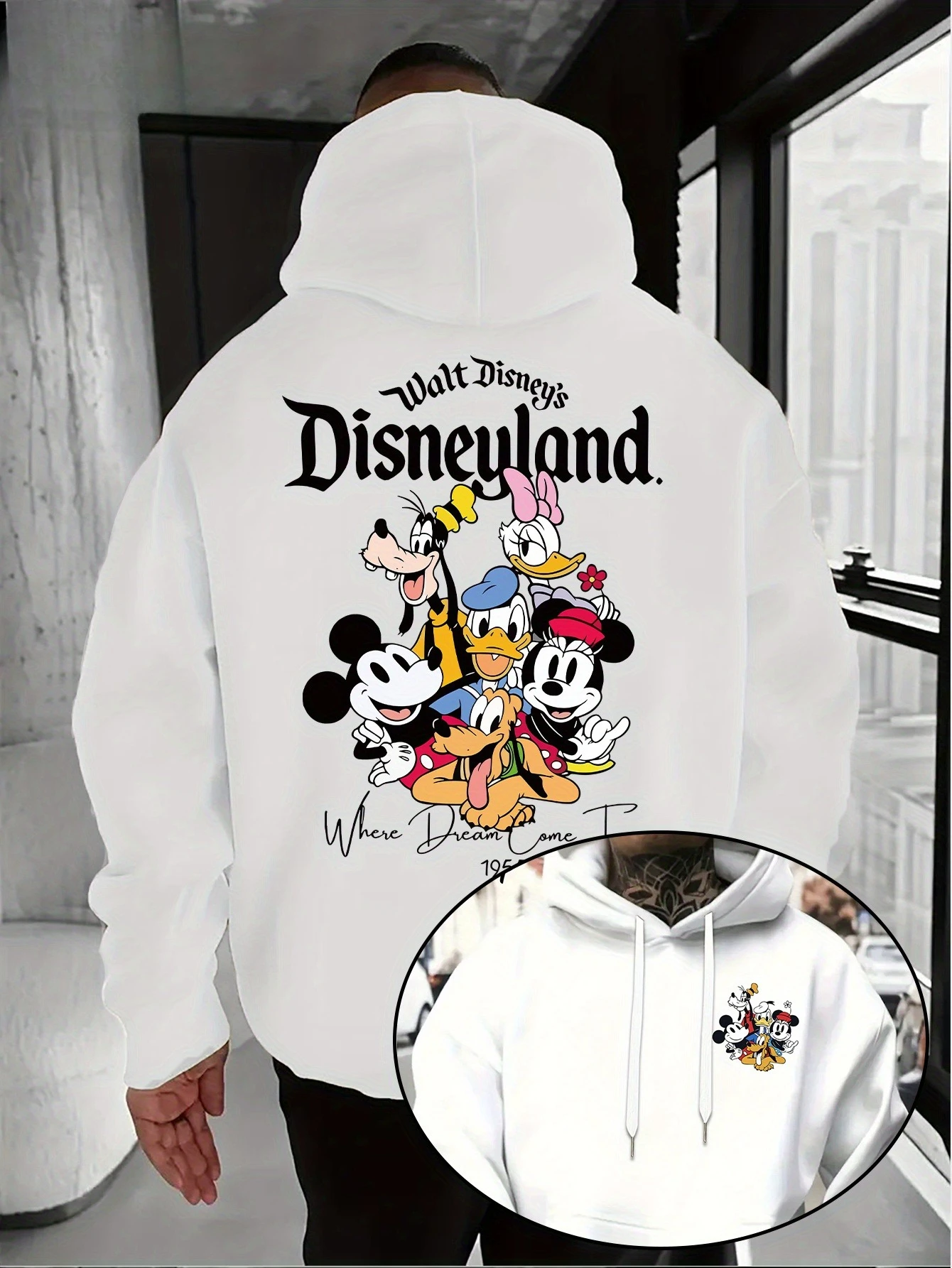 

Fun Mickey Mouse Minnie Cartoon Design Hoodies Women Men Family Trip Matching Hoody Kids Boys Girls Long Sleeve Playful Hoody