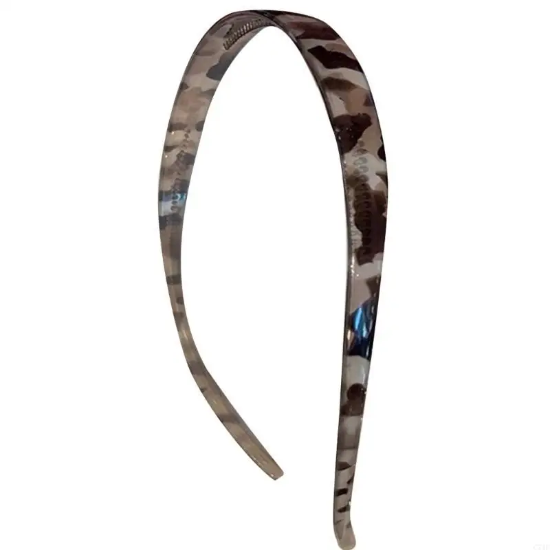 C71F Antislip hoofdband Bruidsmake-up hoofddeksels voor zonnebrillen Brillen Luipaardprint hoofdband