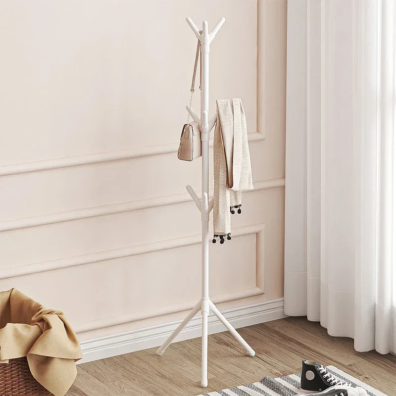 Floor Standing Clothes Rack Tree Branch Shape Coat Hangers For Bedroom Multi Hook Mobile and Convenient Room Clothes Organizer