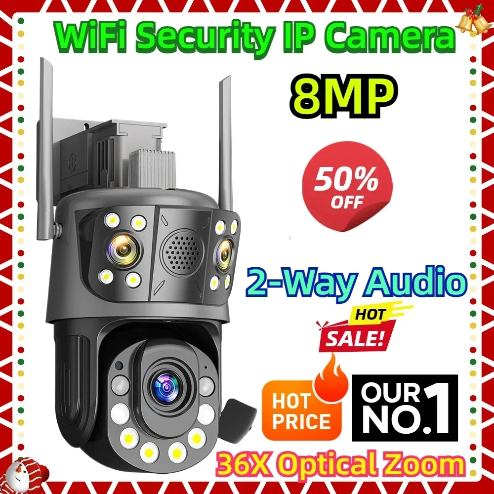 

8MP 36X Optical Zoom WiFi Security IP Camera 2-Way Audio Waterproof Remote Access PTZ Outdoor CCTV Surveillance Camera