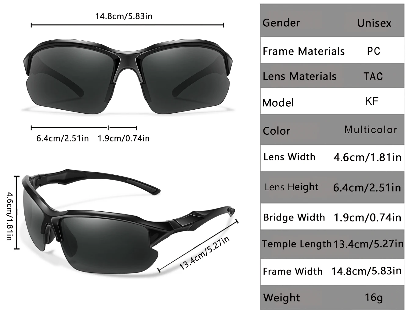 3 Pairs Polarized UV400 Fishing Sunglasses for Men and women Outdoor Sports Cycyling Travel Driving Hiking Camping