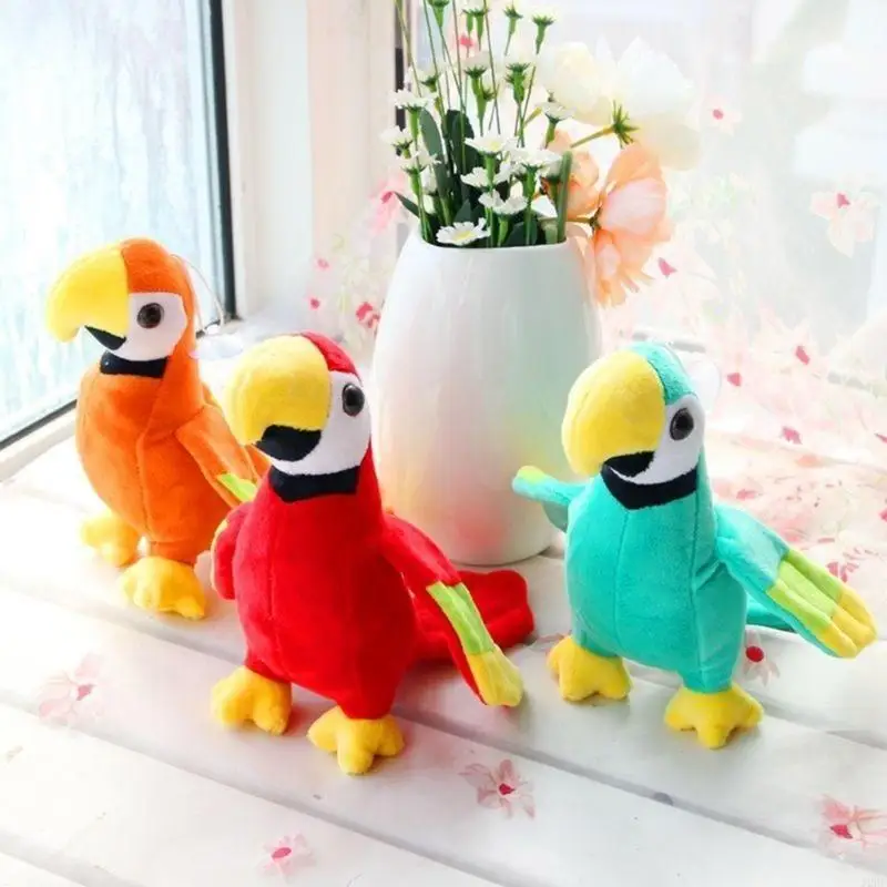

J2HF Bird Adorable Parrot Stuffed Animals Parrot Toy Soft Comfortable Parrot Doll Early Education Toddlers Toy