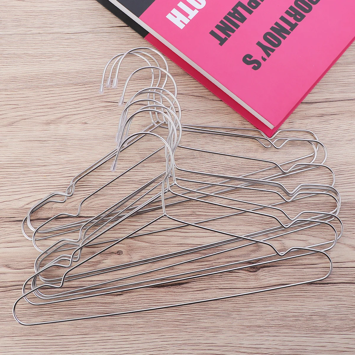 

10Pcs Non-Slip Stainless Steel Clothes Hangers Sturdy Metal Coat Suit Drying Rack for Shirts Sweaters Dresses 32cm