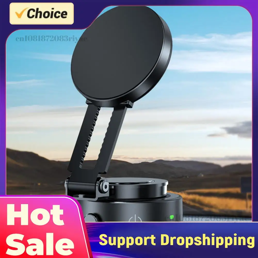 

For Magsafe Car Magnetic Holder 360° Rotation Folding Electric Vacuum Swivel Stand for Iphone 16/15/14/13/12 Plus Pro Max Mini