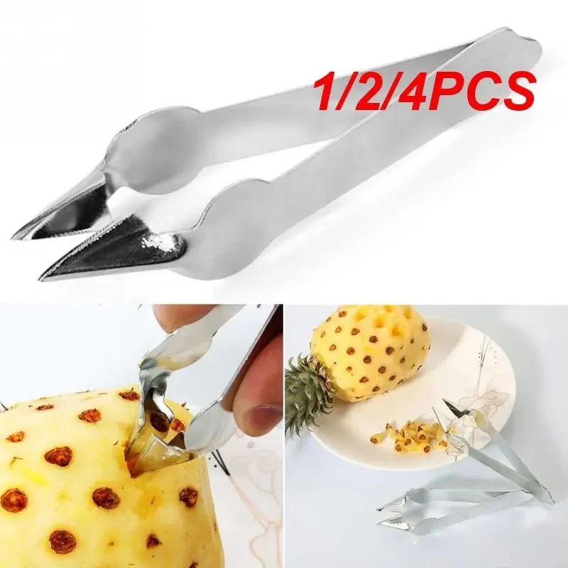 New Creative Practical Stainless Steel Cutter Pineapple Eye Peeler Pineapple Seed Remover Clip Home Kitchen Fruit Tools