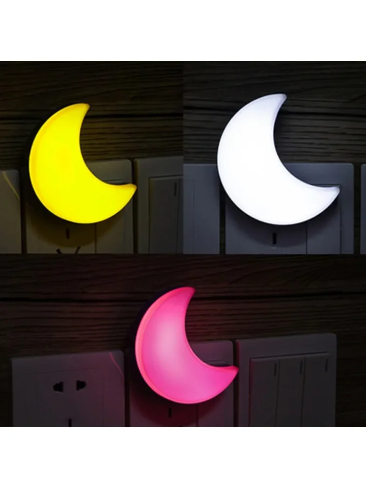 Lune veilleuse brancher dans le mur mignon bébé mur pépinière lampe capteur de lumière Intelligent LED veilleuse pour enfants chambre couloir