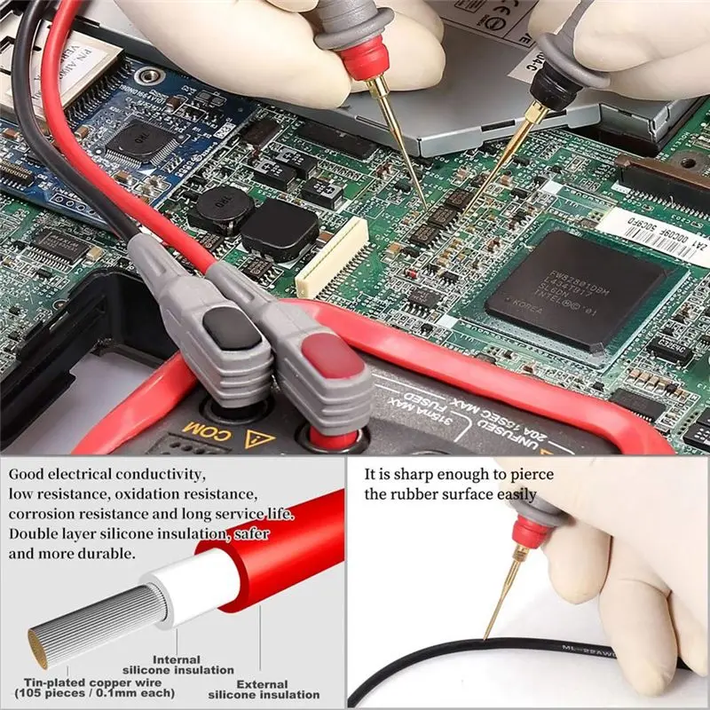 DT39 Multimeter Leads Kit 23 PCS Test Leads Set with Alligator Clips Test Hooks Probes for Multimeter