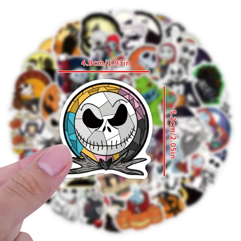 60pcs The Nightmare Before Christmas Stickers Stationery Luggage Water Cup Notebook Skateboard Graffiti Decorative Stickers