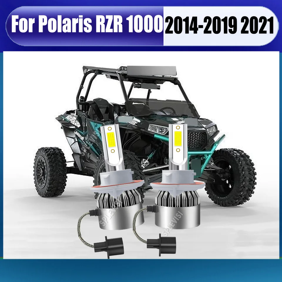 

9008 H13 LED Headlight Bulbs - carry with better visibility and safer driving For Polaris RZR 1000 2014 2015 2016 2017 2018 2019