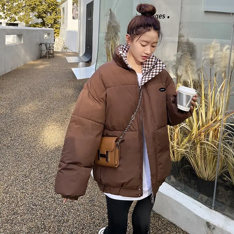 

Winter New Loose down Cotton Jacket Women's Large Size Couple Outerwear Thick Warm Bread Style Student Cotton Coat