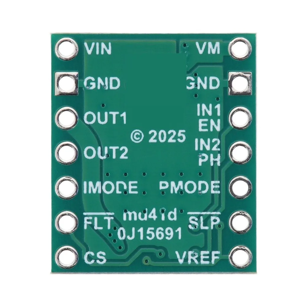 DRV8874 Brushed DC Motor Driver Board Supporting Wide Input Voltage Range and Internal Current Sensing for System Monitoring