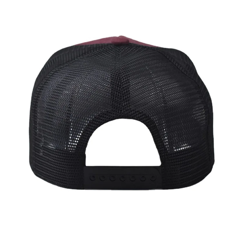 Face Caps for Men Summer Mens Black Two-tone Stitching Cotton Breathable Wicking Mesh Baseball Trucker Hat Male Sport Mesh Brand