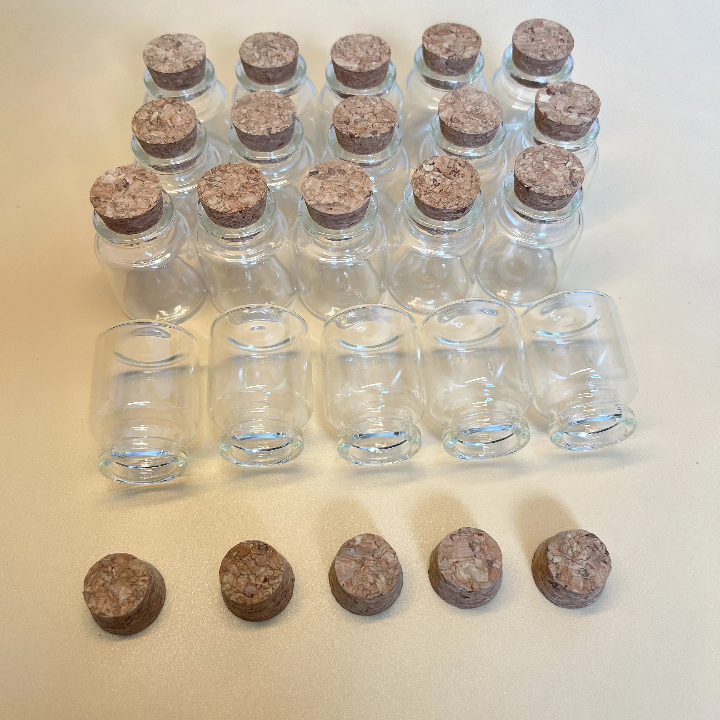 20/30/105 PCS 15ml Mini Snap-Top Glass Bottles Cork Stoppers 30x40mm Test Tube Vials Wish  DIY Crafts Party Wedding Favors