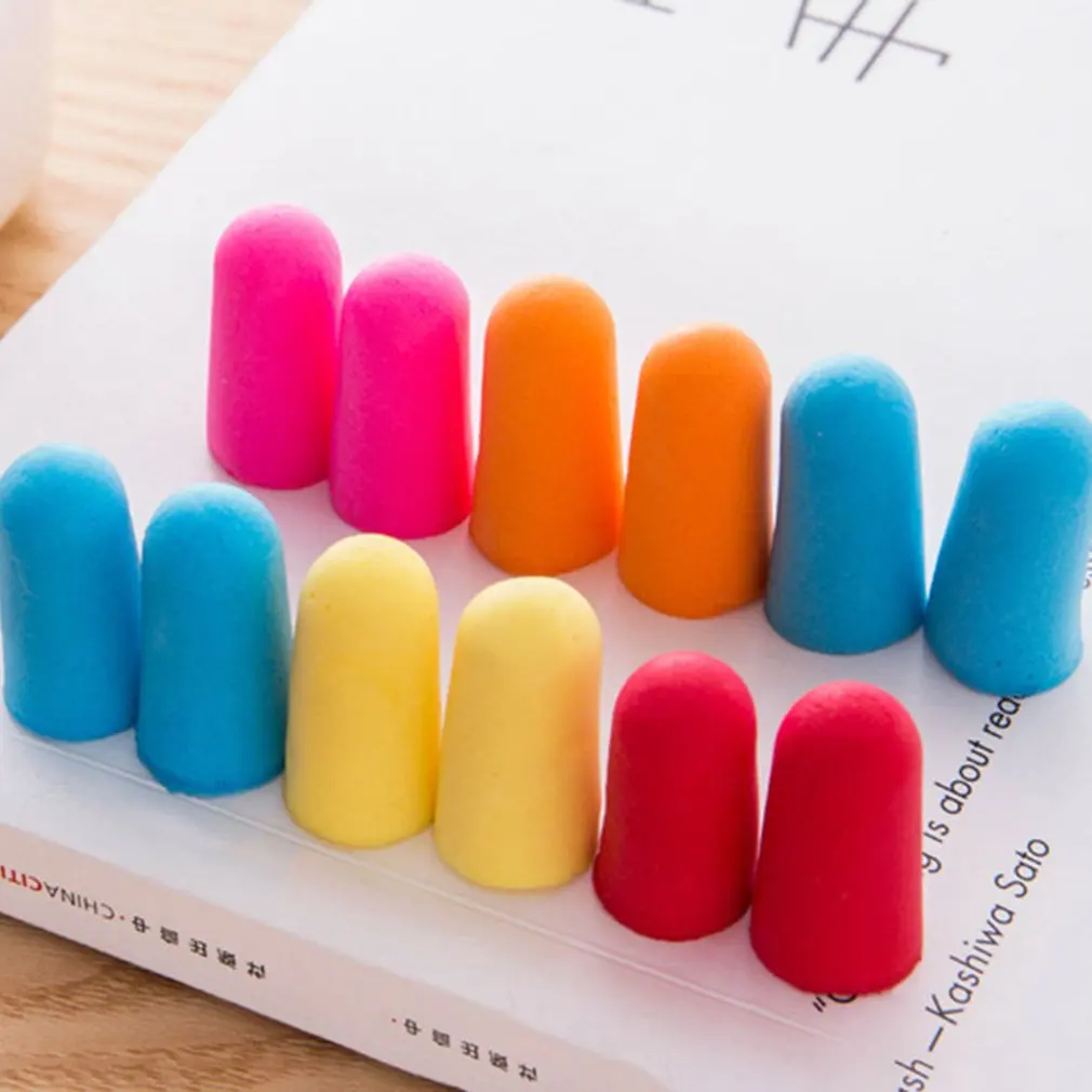 

10 Pairs Comfort Soft Foam Ear Plugs Tapered Travel Sleep Noise Reduction Prevention Earplugs Sound Insulation Ear Protection Go