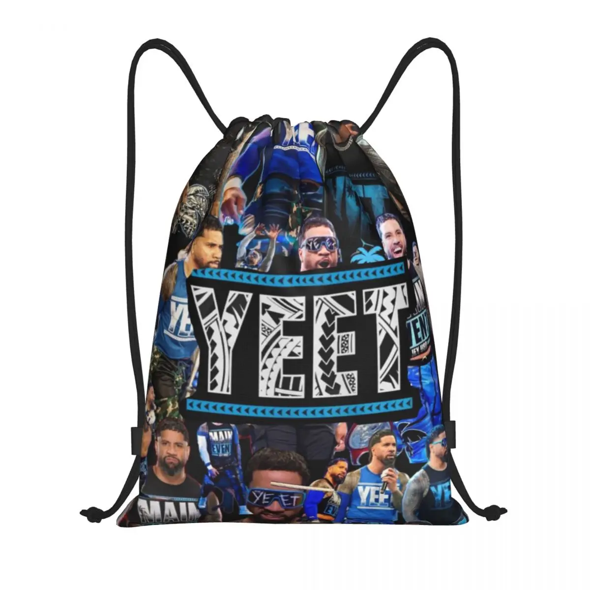 

Сумка на шнурке Jey Uso Yeet на заказ для женщин и мужчин, складной спортивный рюкзак для спортзала, тренировочные рюкзаки для хранения