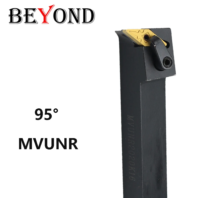 BEYOND 95 Deg MVUNR MVUNL MVUNR1616H16 MVUNR2020K16 Turning Tool Holder External Carbide Inserts Shank Lathe Cutter Bar use VNMG