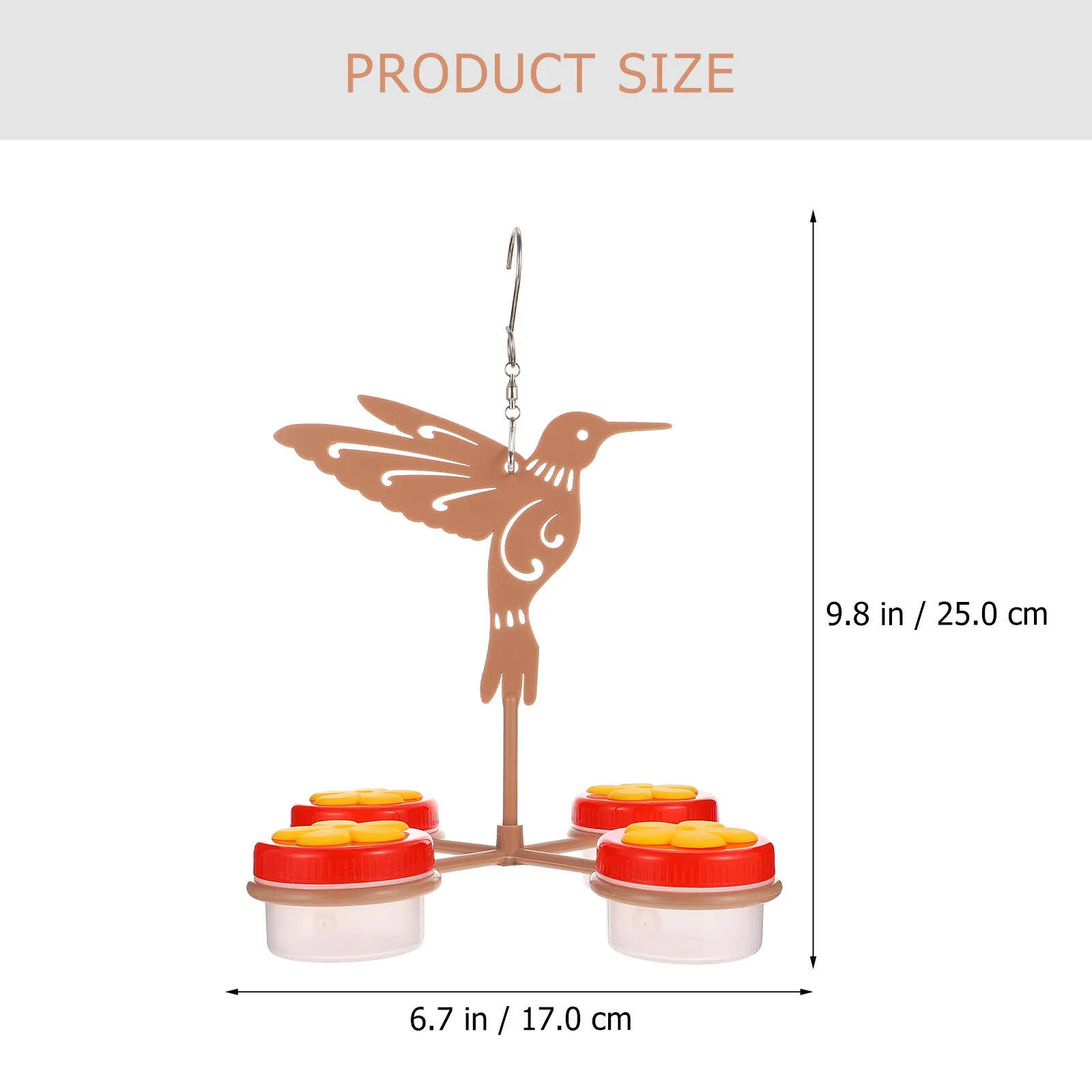 

1 Set Flower Shape Leak Proof Durable Plastic Bird Water Feeding Holder Hanging Garden Yard Lawn Decorative Hummingbird Supplies