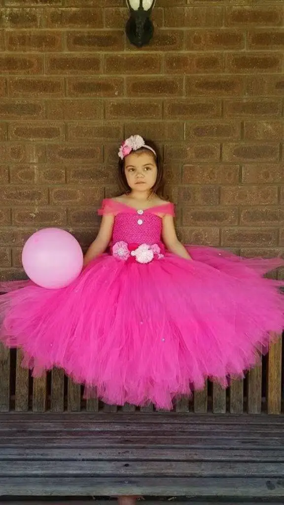 Princess Belle Tutu Dress with Flower Belt for Wedding Party Cosplay Beauty and The Beast Yellow Flower Girl Tutu Dresses