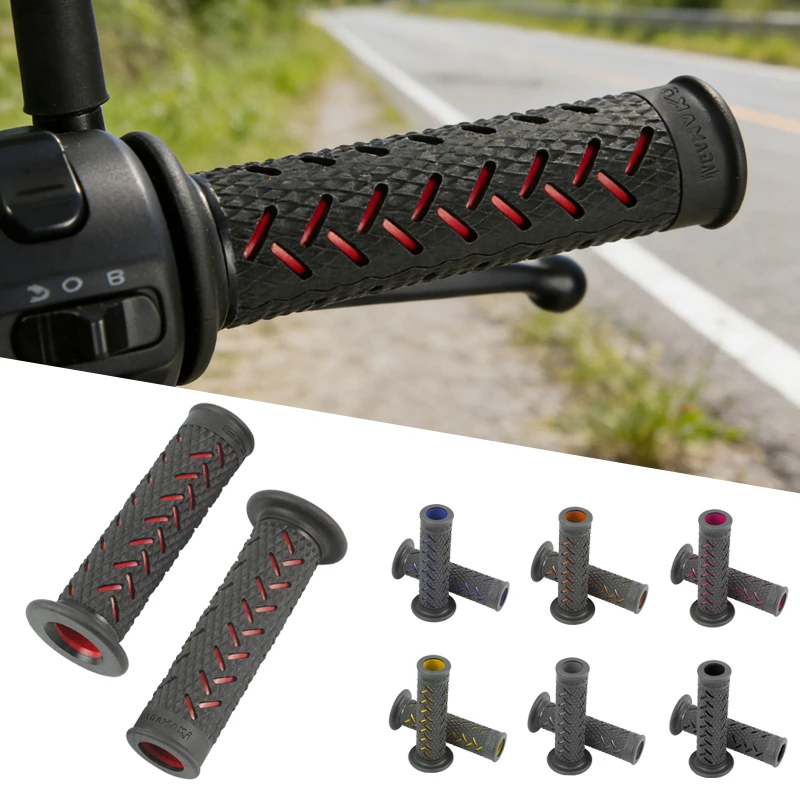Punho de borracha para guidão de motocicleta, 22/24mm, para cr crf xr yz wr ttr kx klx rmz rmx rm tc te fc fe atv motocross dirt pit bike