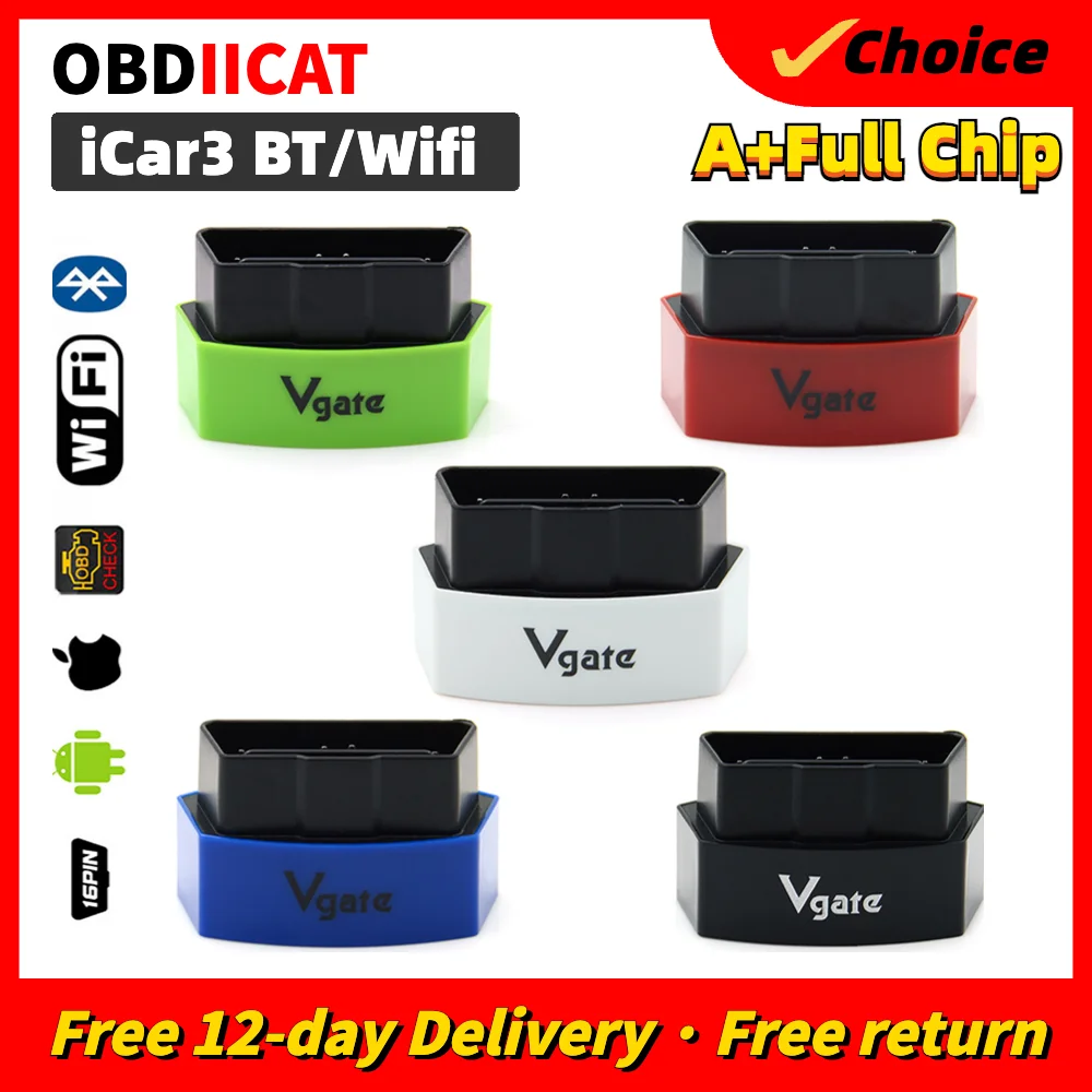 Vgate iCar3 ELM 327 V2.1 OBD2 BT/WiFi сканер iCar 3 для Android/IOS OBD 2 автомобильные диагностические автоинструменты