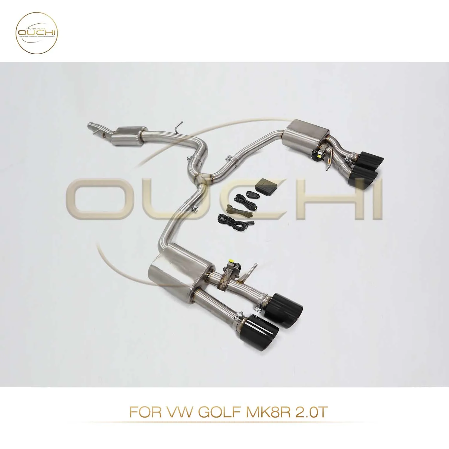 

Performance Catback for VW Golf MK8R 2.0T OUCHI Exhaust System Stainless steel Muffler with Valve Car Accessories