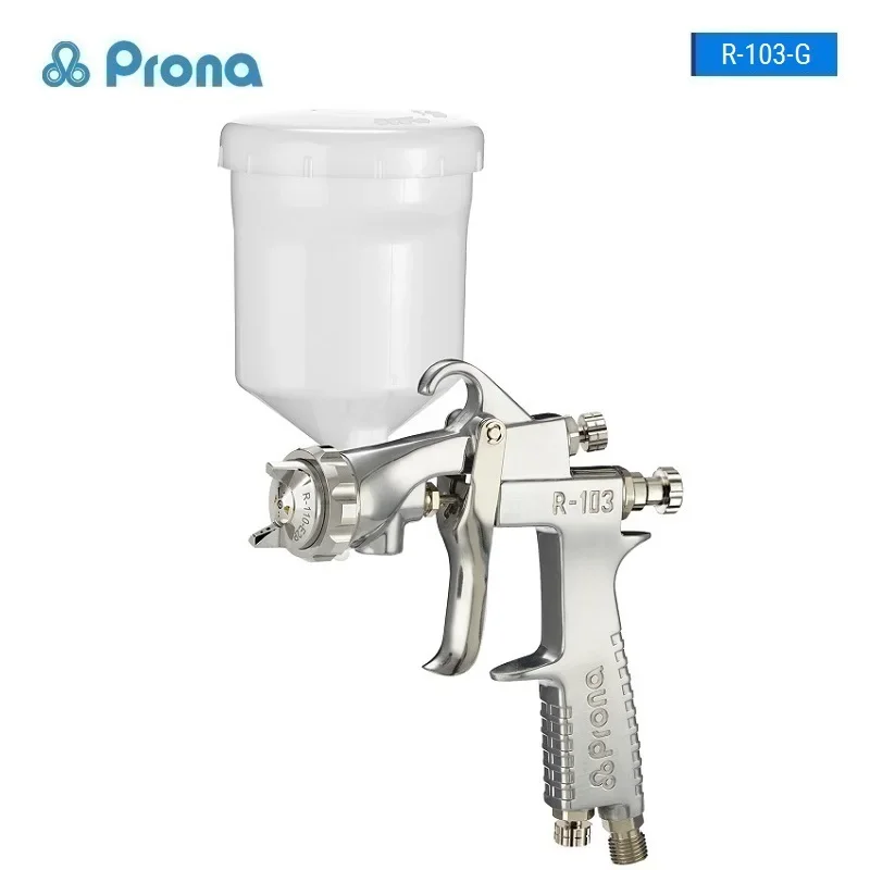 Prona R-103 Gravity Feed Paint Spray Gun 1.3mm 1.5mm Precision Pneumatic Coating Sprayer for Wood Furniture Helmet Car