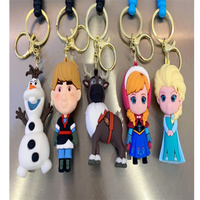 Ice and Snow Keychain Lovely Olaf Aisha Silicone Doll Pendant Couple Car Bag Hanging Small Gifts