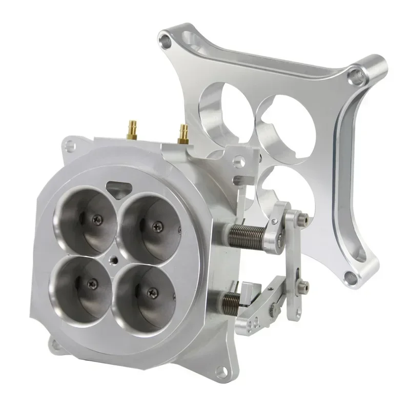 1000CFM 4 أسطوانات جسم الخانق 4150 شفة، 1.75 بوصة كارب أساسي مع فاصل 1 بوصة لـ 302 SBC Chevy GM Ford Chevrolet