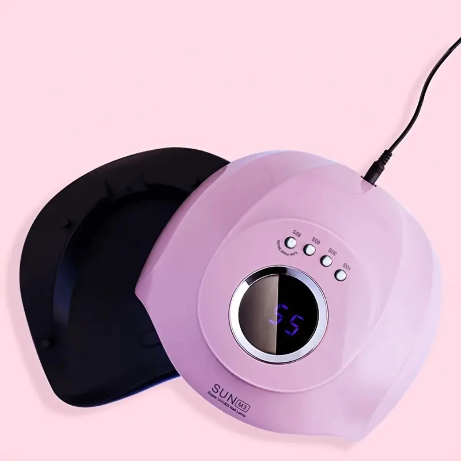 UV LED Nail Lamp, Fast Gel Polish Dryer with Lamp Beads, 4 Timers, Sensor & Large Space - Professional Gel Curing Lamps for Home