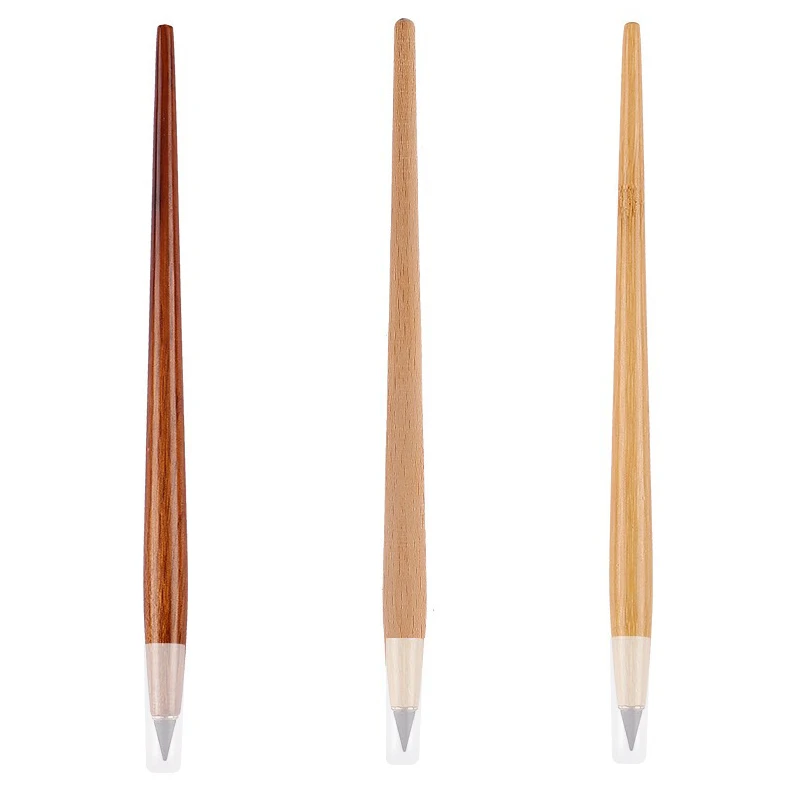 Wooden Eternal Pencil No Sharpening Unbreakable Endless Writing Sketching for Kids Art School Office Supplies Stationery