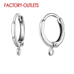 New Arrival 925 Sterling Silver Earring Findings For DIY Jewelry 10PCS/lot Earring Hook Jewelry Accessories For Women
